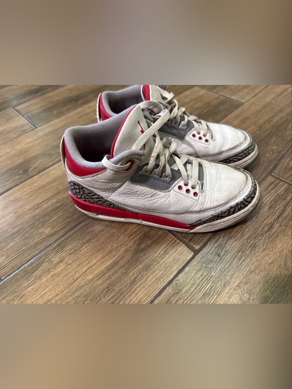 Nike Air Jordan 3 III Retro Shoe Youth Kid 7Y Fire Red White Sneakers DM0967-160